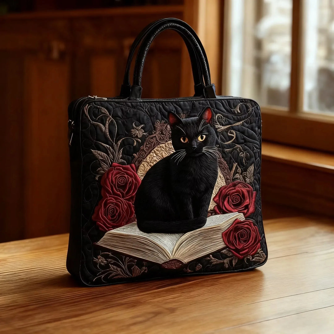 Bolsa Artesanal - Gato Entre Rosas