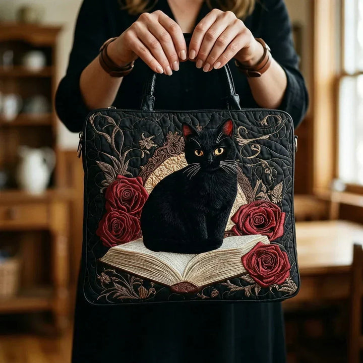 Bolsa Artesanal - Gato Entre Rosas