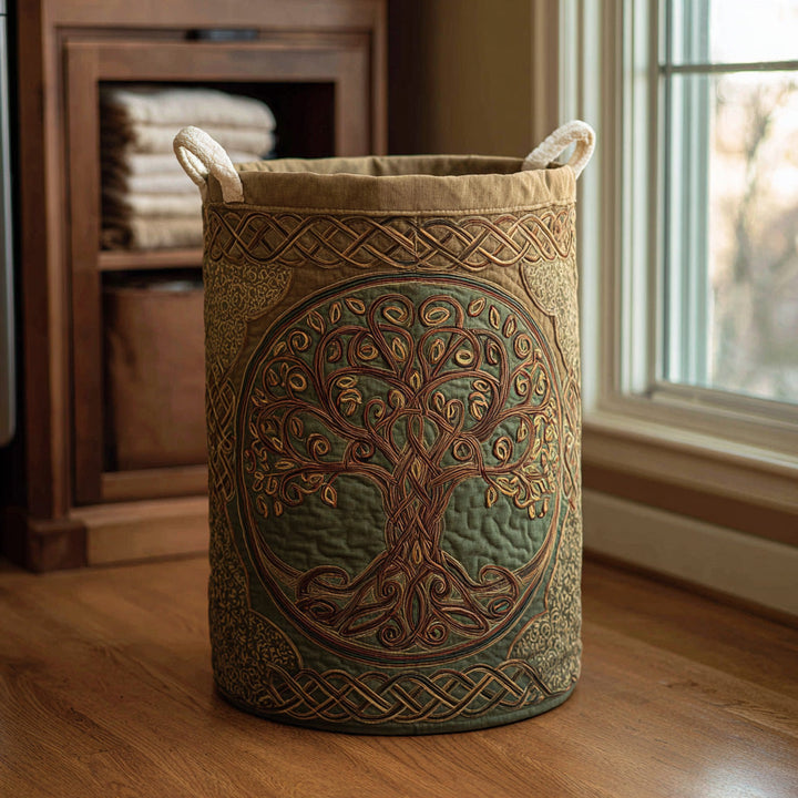Cesta Artesanal - Cesto Para Ropa De Diseño Acolchado