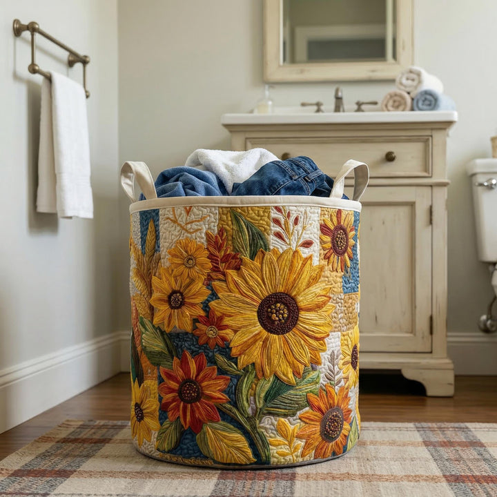 Cesta Artesanal - Cesto Para Ropa Floral