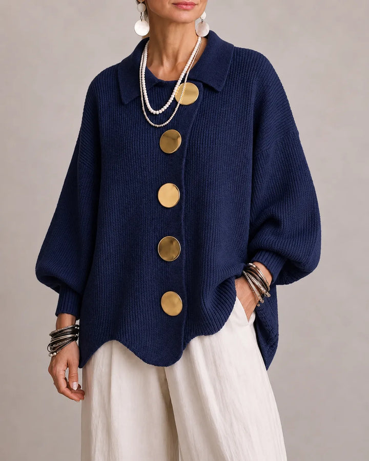 Elara | Cárdigan Oversize de Punto con Botones
