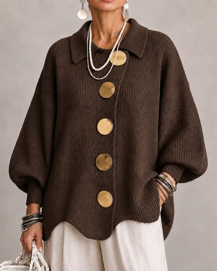 Elara | Cárdigan Oversize de Punto con Botones