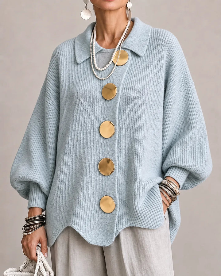 Elara | Cárdigan Oversize de Punto con Botones