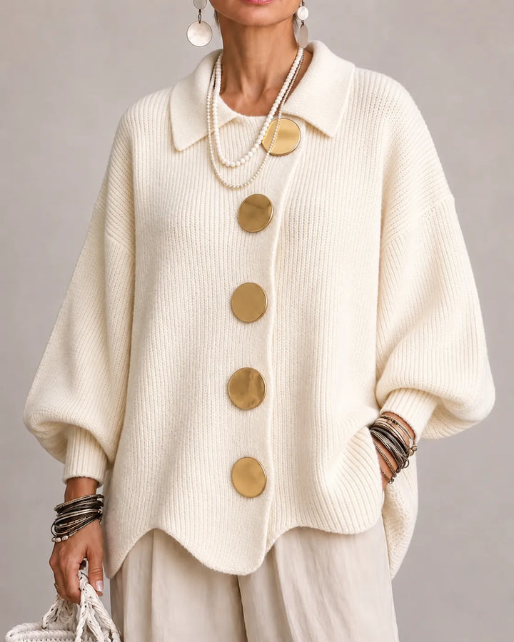Elara | Cárdigan Oversize de Punto con Botones