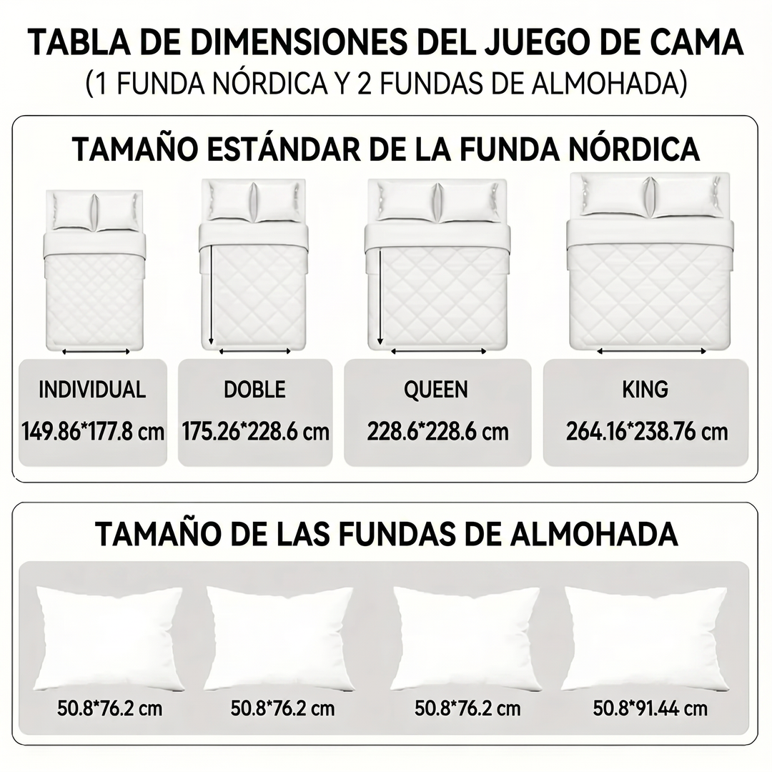 Juego de cama acolchado de 3 piezas - Encanto Solar