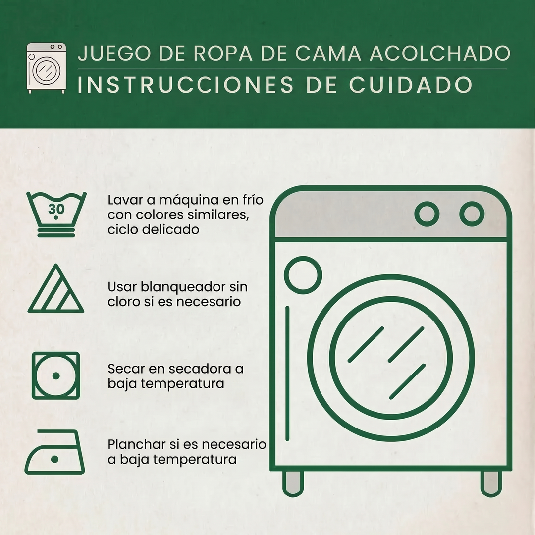 Juego de cama acolchado de 3 piezas - Refugio de Aves